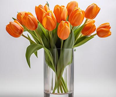 Orangener Tulpenstrauß